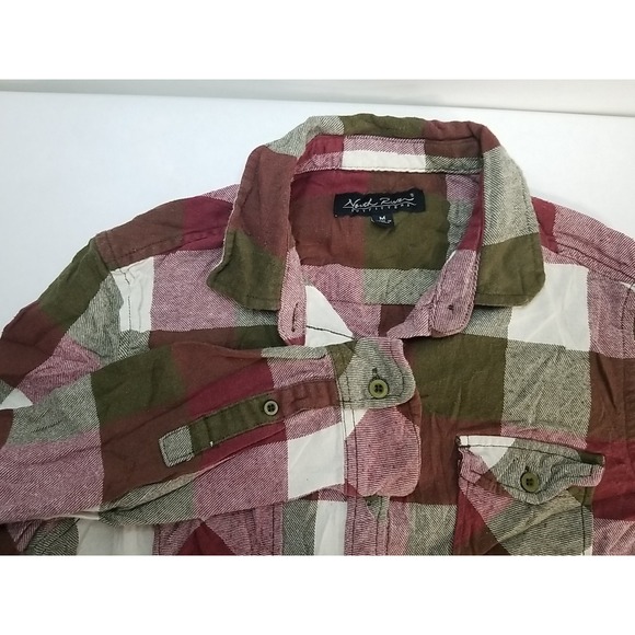 North River Outfitters Womens Medium Long Sleeve Button Up Flannel Shirt - Picture 1 of 6